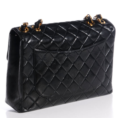 Chanel Lambskin Quilted Jumbo Flap Black 3 of 9