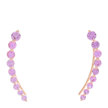 Anita Ko 18K Rose Gold Pink Sapphire Floating Earrings 1 of 4