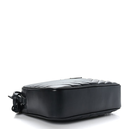 Saint Laurent Calfskin Matelasse Monogram Monochrome Lou Camera Bag Black 4 of 10