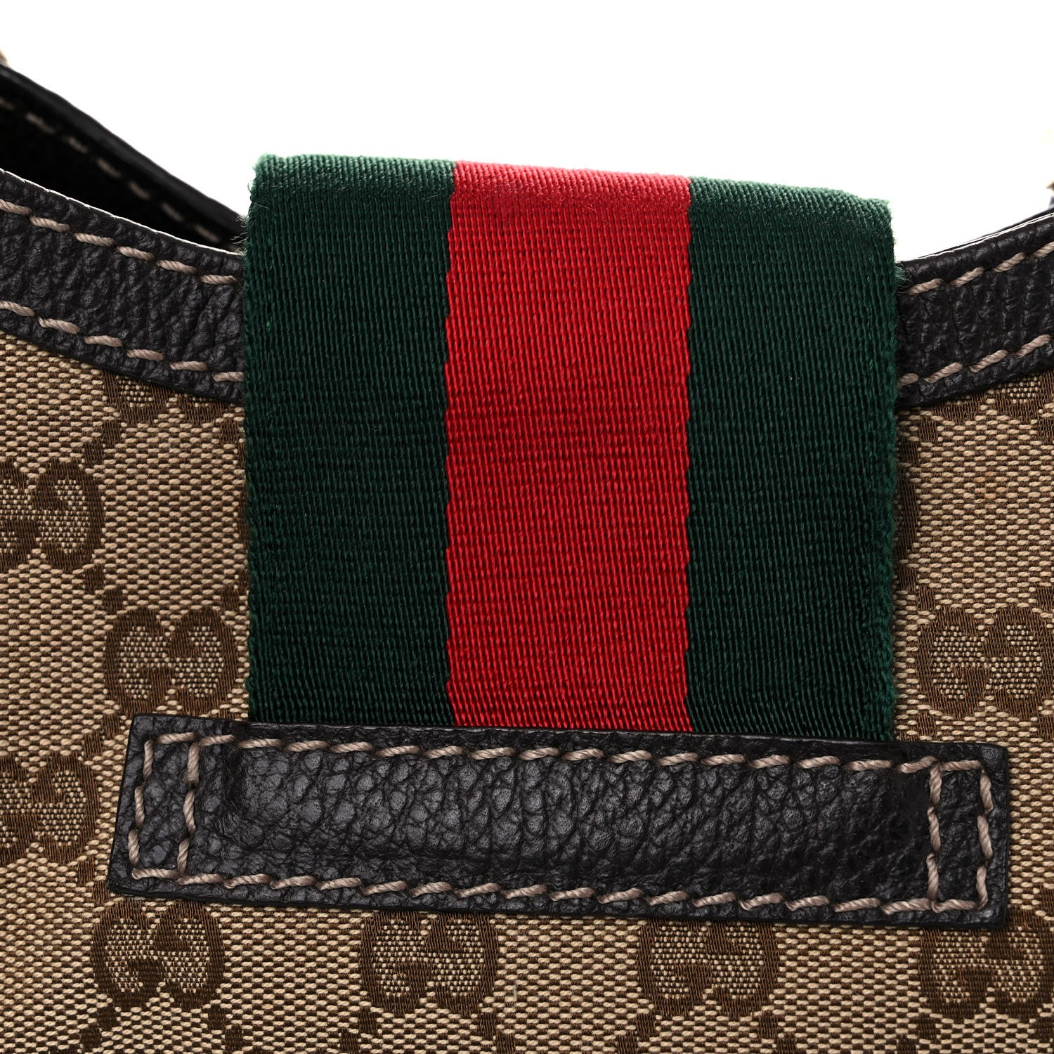 Gucci Monogram New Ladies Web Tote Dark Brown 18 of 24