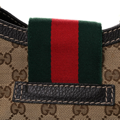 Gucci Monogram New Ladies Web Tote Dark Brown 18 of 24