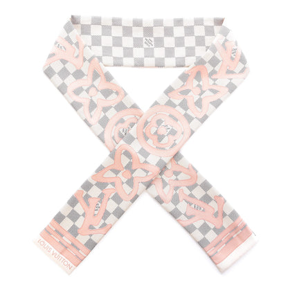 Louis Vuitton Silk Damier Azur Tahitienne Bandeau Rose Ballerine 1 of 5