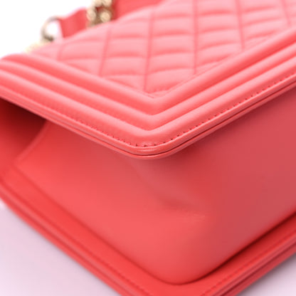 Chanel Calfskin Quilted Medium Boy Flap Coral 10 of 11