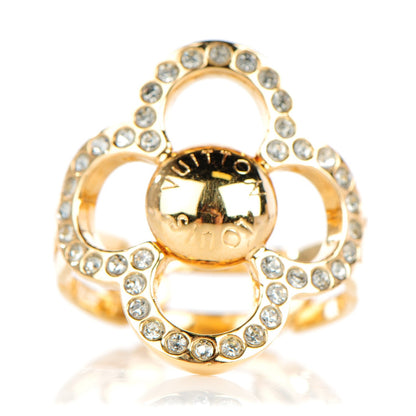 Louis Vuitton Strass Encrusted Flower Power Ring S 1 of 5