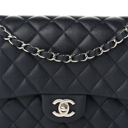 Chanel Caviar Quilted Medium Double Flap Navy 8 of 11
