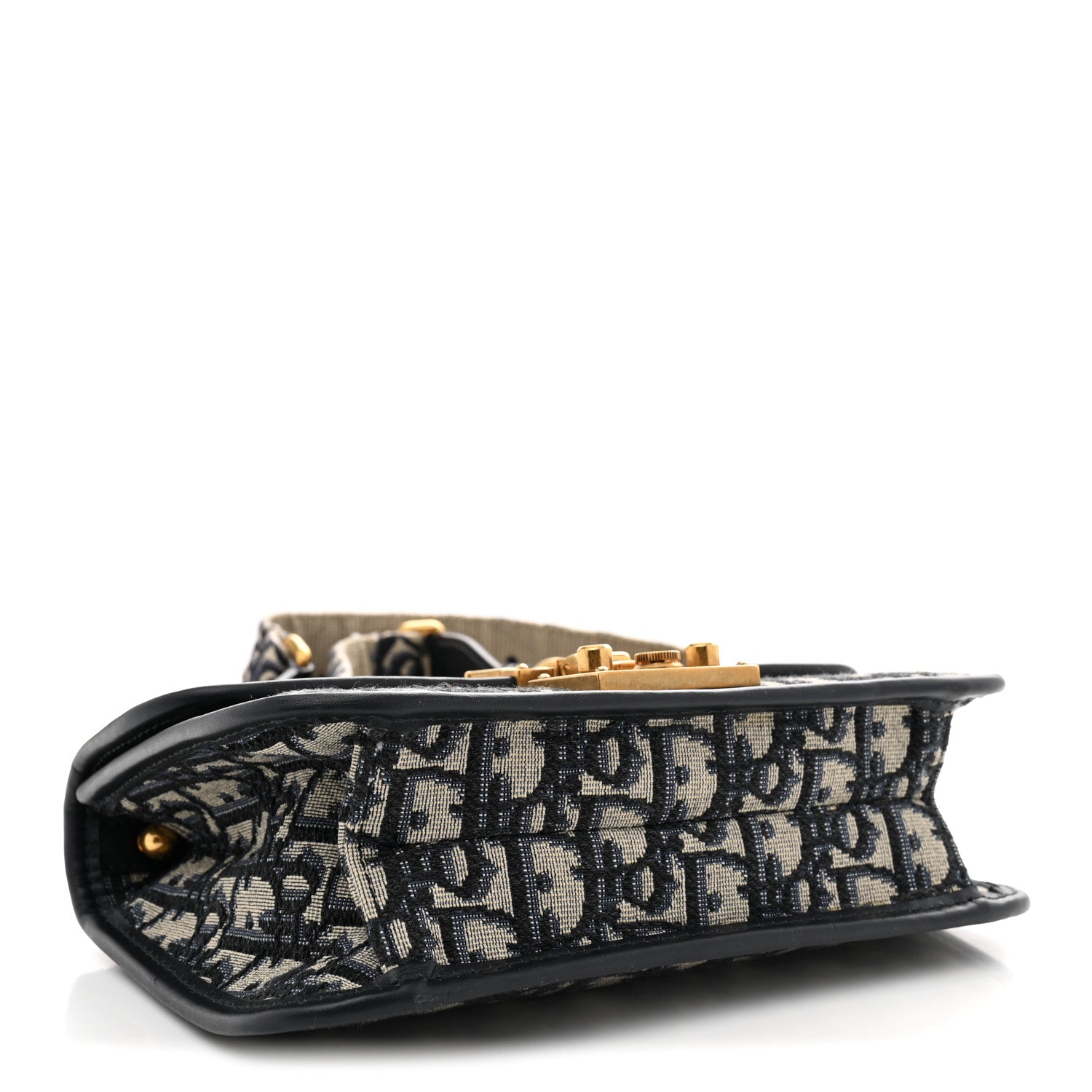Christian Dior Oblique Small DiorAddict Flap Bag Navy Blue 4 of 12