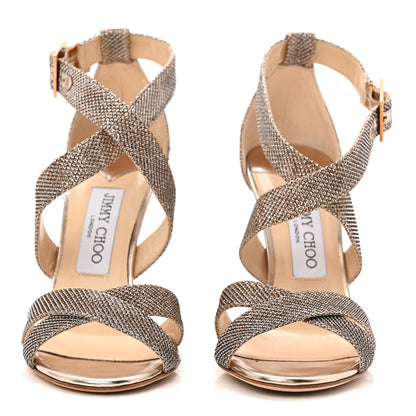 Jimmy Choo Lame Glitter Lottie Sandal 36.5 Macaroon 3 of 9