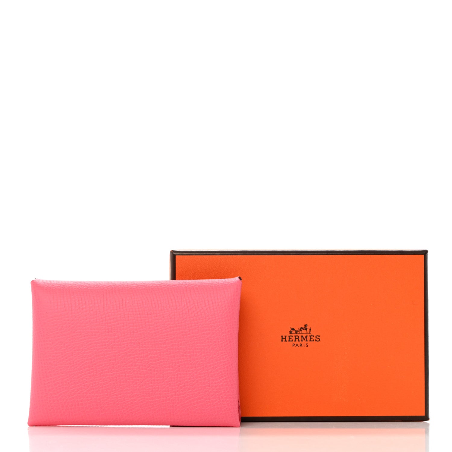 Hermes Epsom Calvi Duo Card Case Rose Azalee 7 of 7