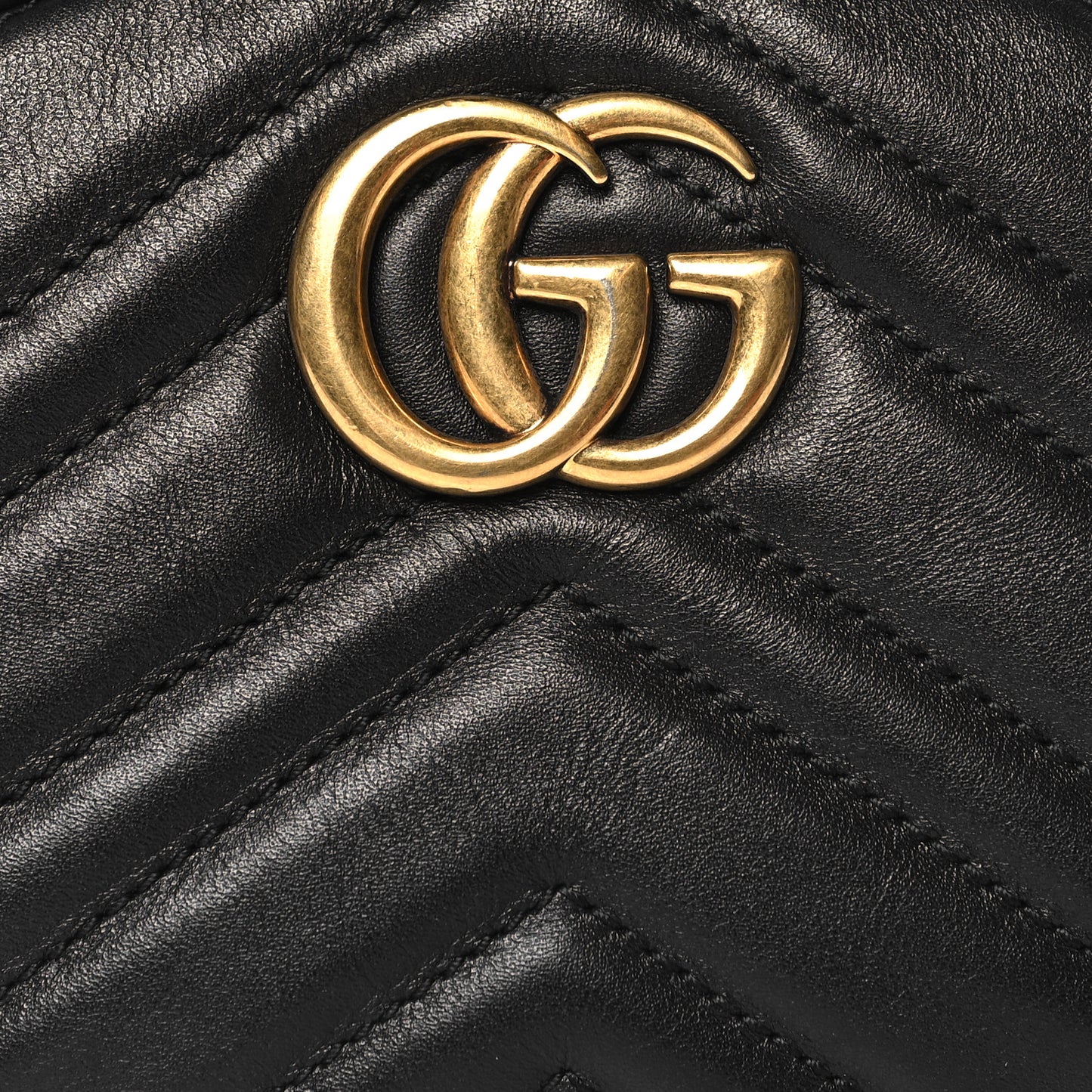 Calfskin Matelasse GG Marmont Belt Bag 85 34 Black