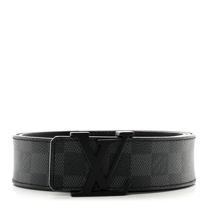 Louis Vuitton Damier Graphite 40mm LV Initiales Belt 95/38 1 of 7