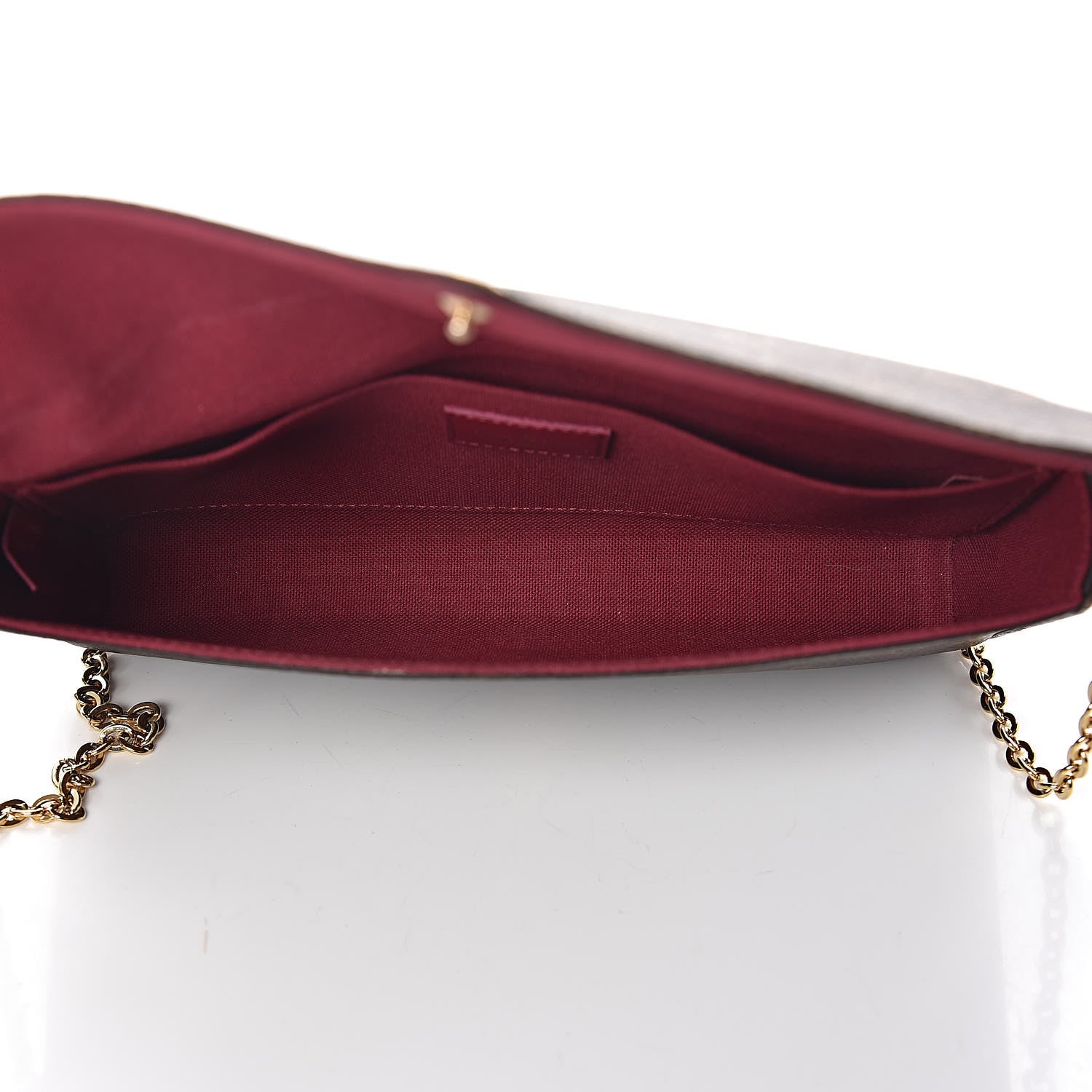 Louis Vuitton Monogram Pochette Felicie Chain Wallet Fuchsia 8 of 14