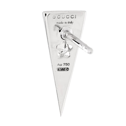 Gucci 18K White Gold Diamond Icon Asymmetric Stud Earrings 4 of 5