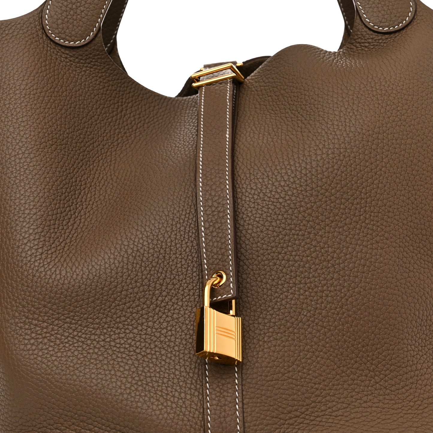 Taurillon Clemence Picotin Lock 26 GM Etoupe