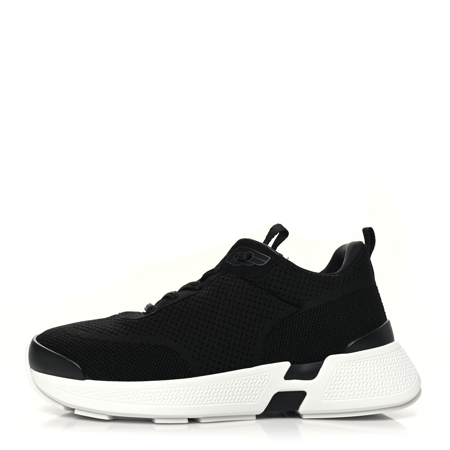 Hermes Technical Knit Suede Heros Sneakers 38 Black 1 of 8