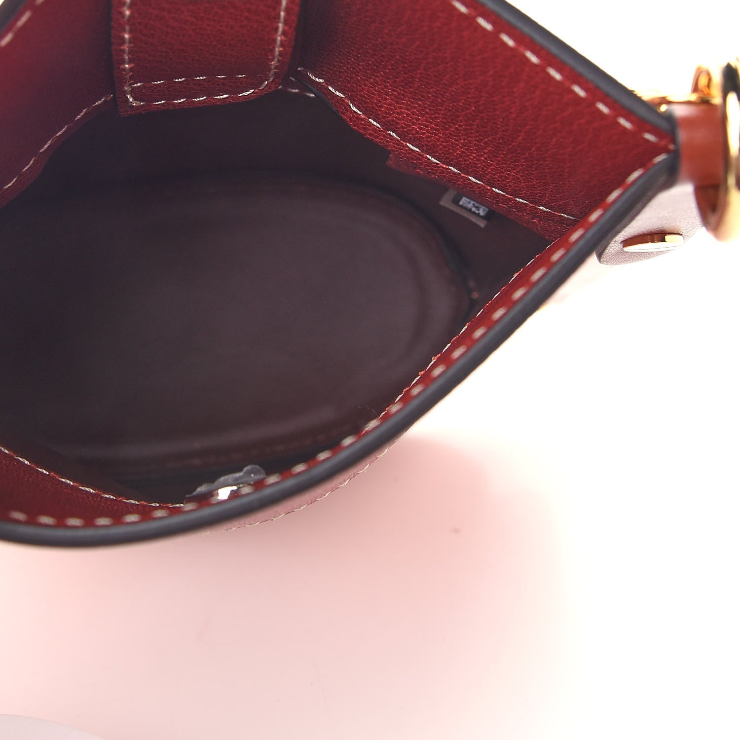 Chloe Shiny Calfskin Goatskin Mini Aby Bi-Color Bucket Fallow Pink 5 of 8