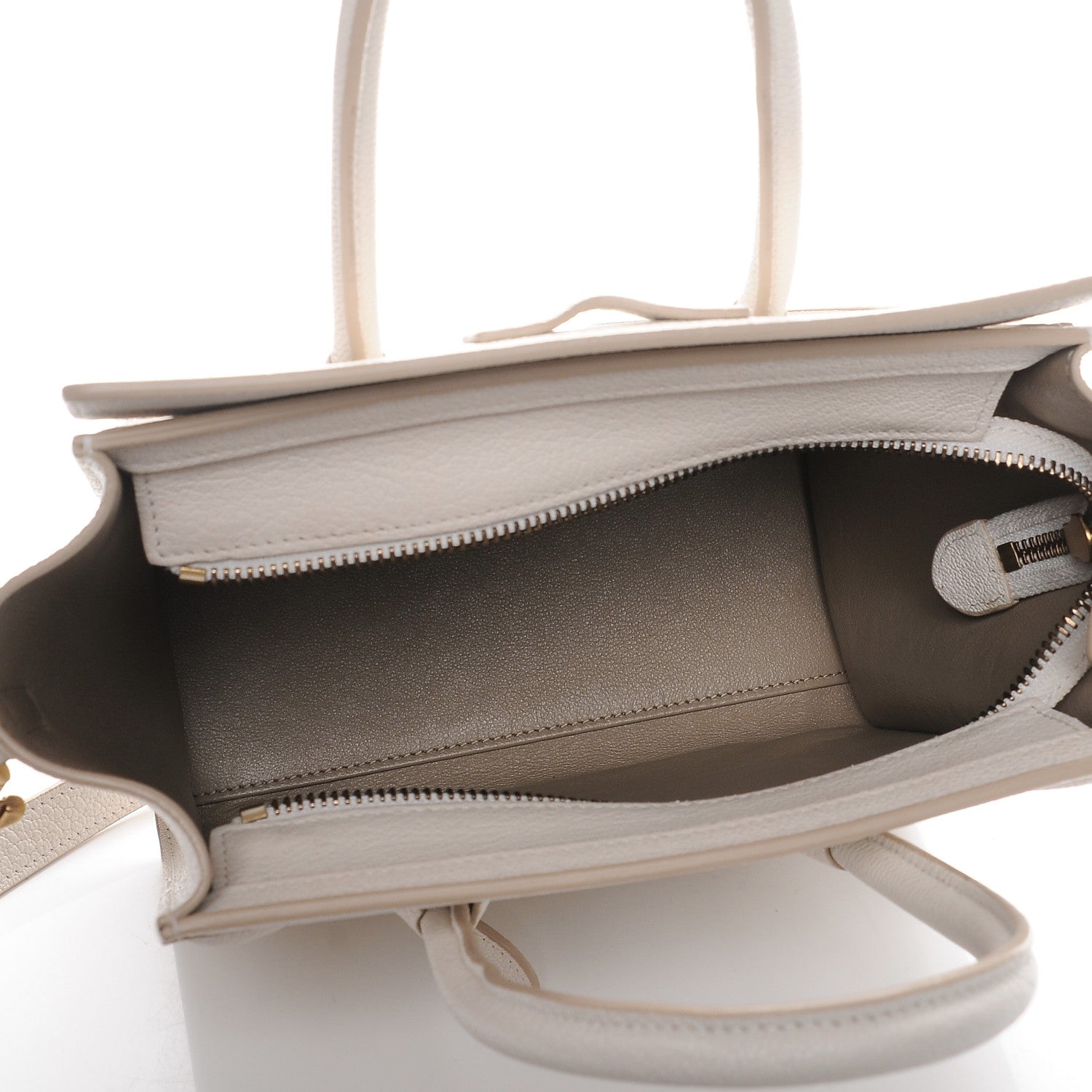 Celine Goatskin Nano Luggage White 5 of 10