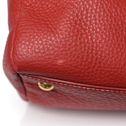 Prada Vitello Daino Top Handle Shoulder Bag Rosso 12 of 14