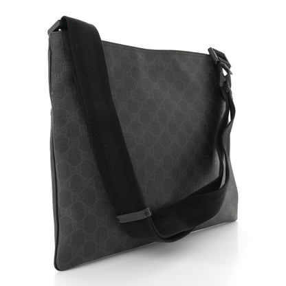 Gucci GG Plus Monogram Medium Flat Messenger Bag Black 3 of 12