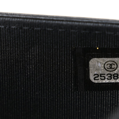 Chanel Lambskin Camellia Studded Wallet on Chain WOC Black 8 of 11