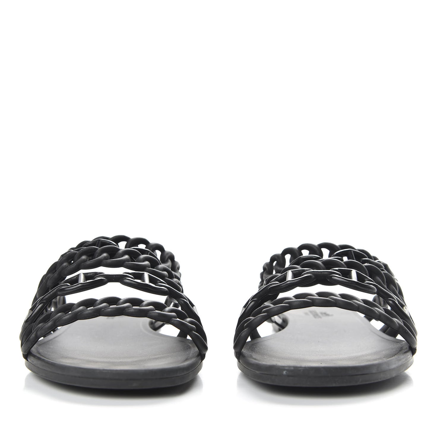 Rubber Chaine d'Ancre Nude Sandals 36 Black
