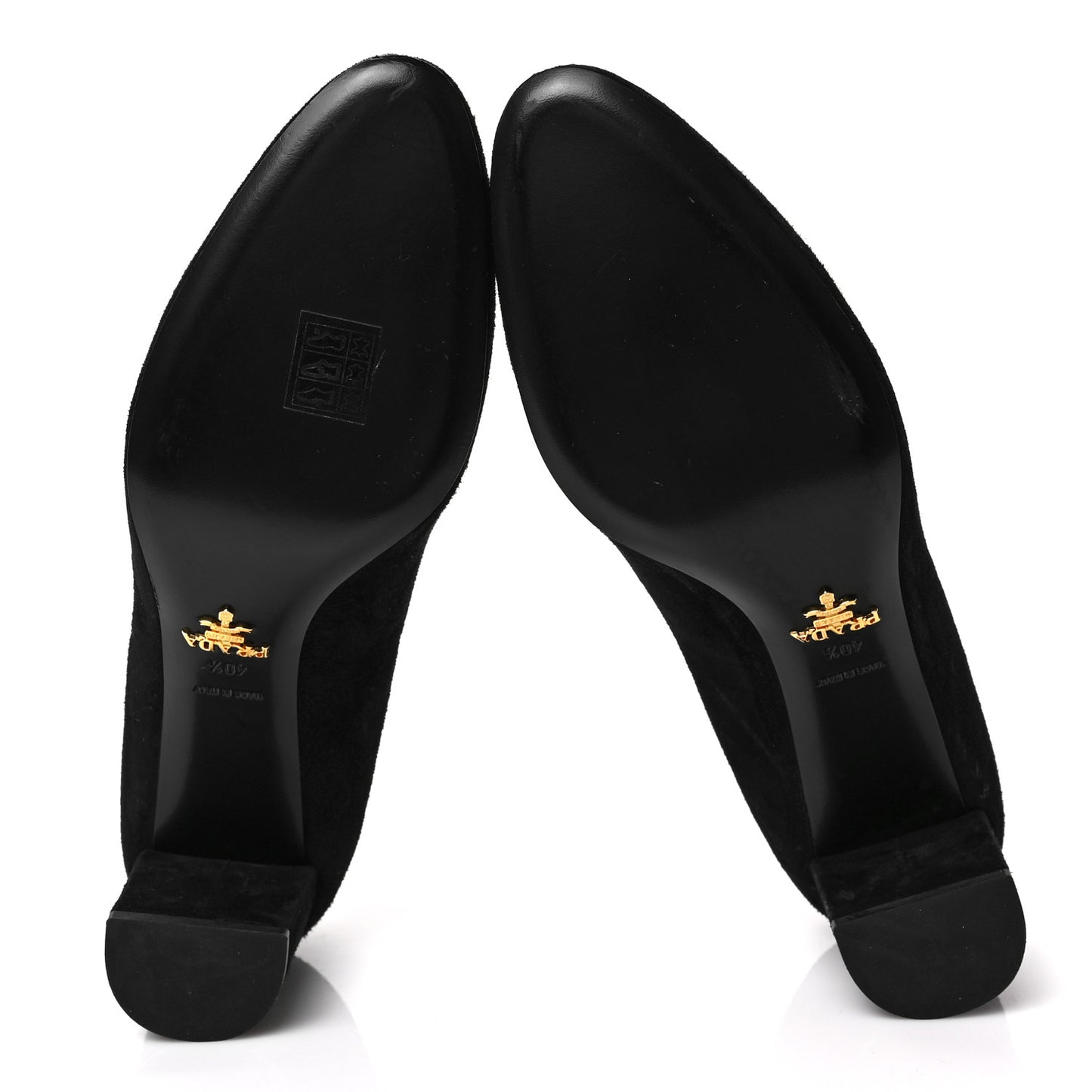 Suede Heel Pump 40.5 Black