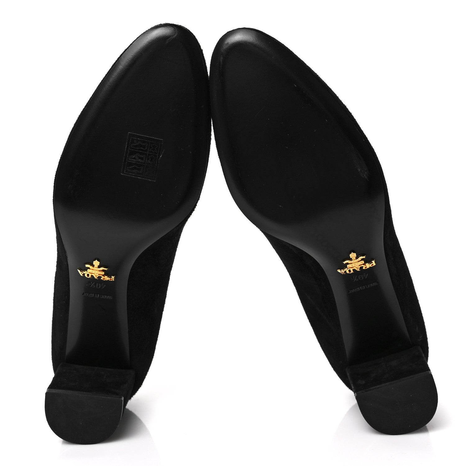 Prada Suede Heel Pump 40.5 Black 4 of 8
