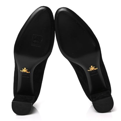 Prada Suede Heel Pump 40.5 Black 4 of 8