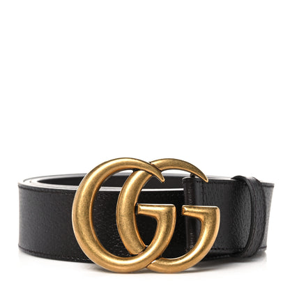 Gucci Textured Dollar Calfskin Double G 40mm Belt 110 44 Dark Cocoa 1 of 3