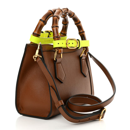Gucci Wonka Grain Calfskin Mini Diana Tote Bag Cuir Yellow Fluo 2 of 12