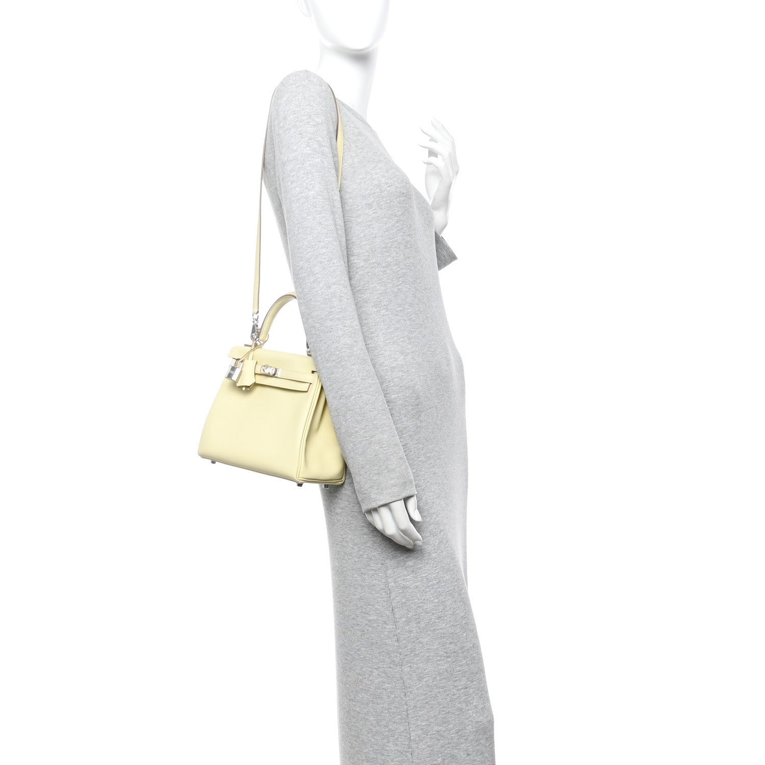 Hermes Swift Kelly Retourne 25  Jaune Milton 2 of 10