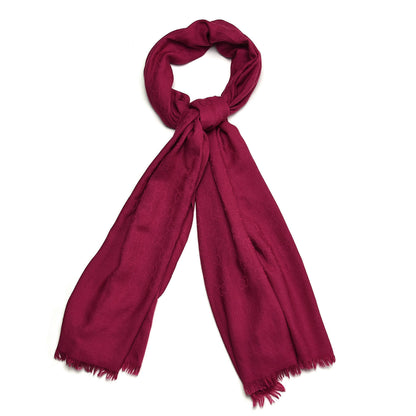 Gucci Wool Silk GG Monogram GGNat Scarf Fuchsia 1 of 4