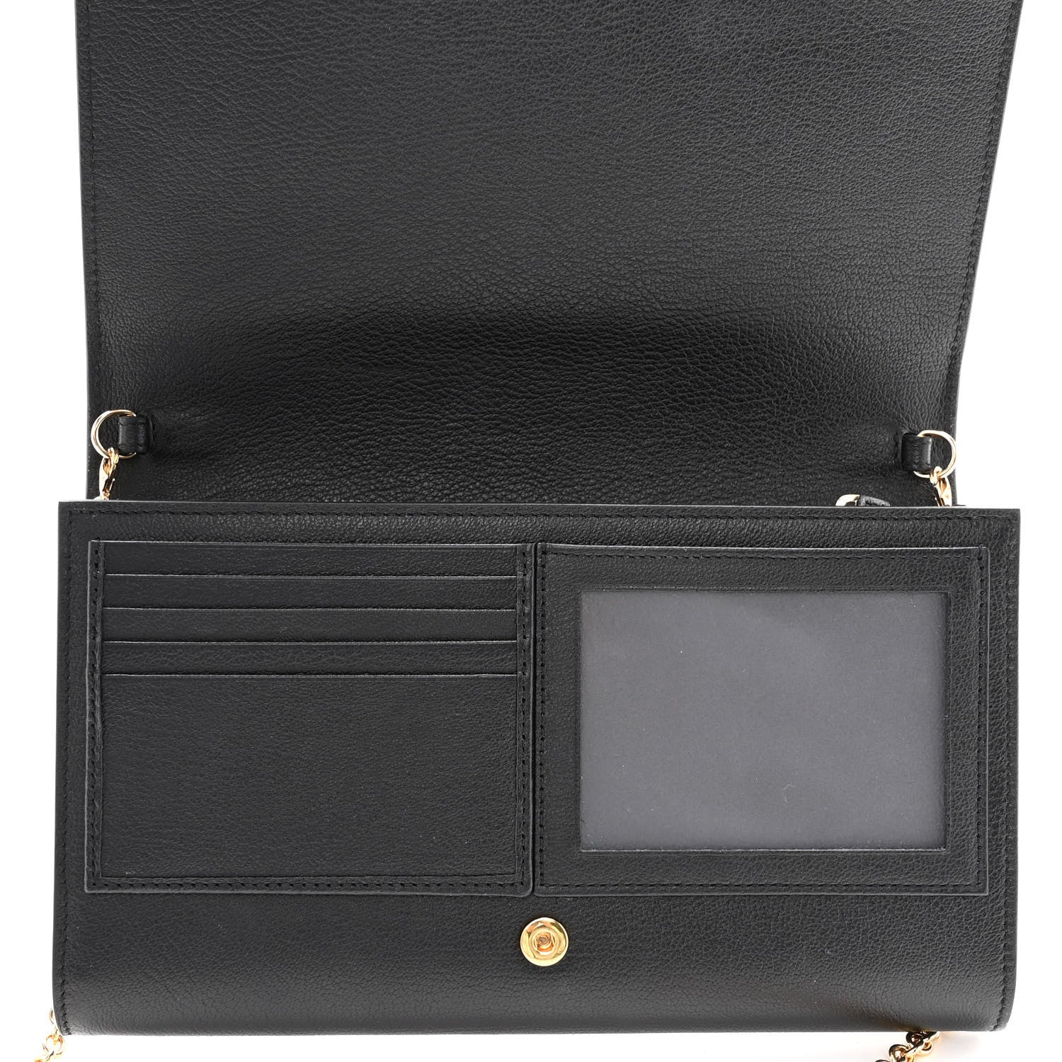Saint Laurent Calfskin Monogram Belle de Jour Chain Clutch Black 10 of 10