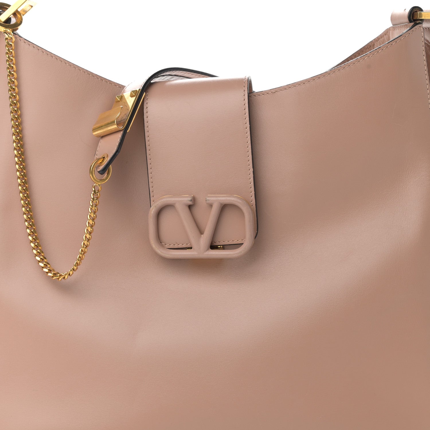 Valentino Garavani Smooth Calfskin VSling Hobo Bag Camel Rose 7 of 11