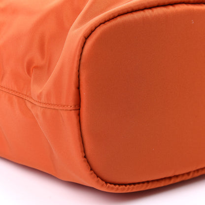 Prada Saffiano Tessuto Nylon Bucket Wristlet Orange 9 of 10