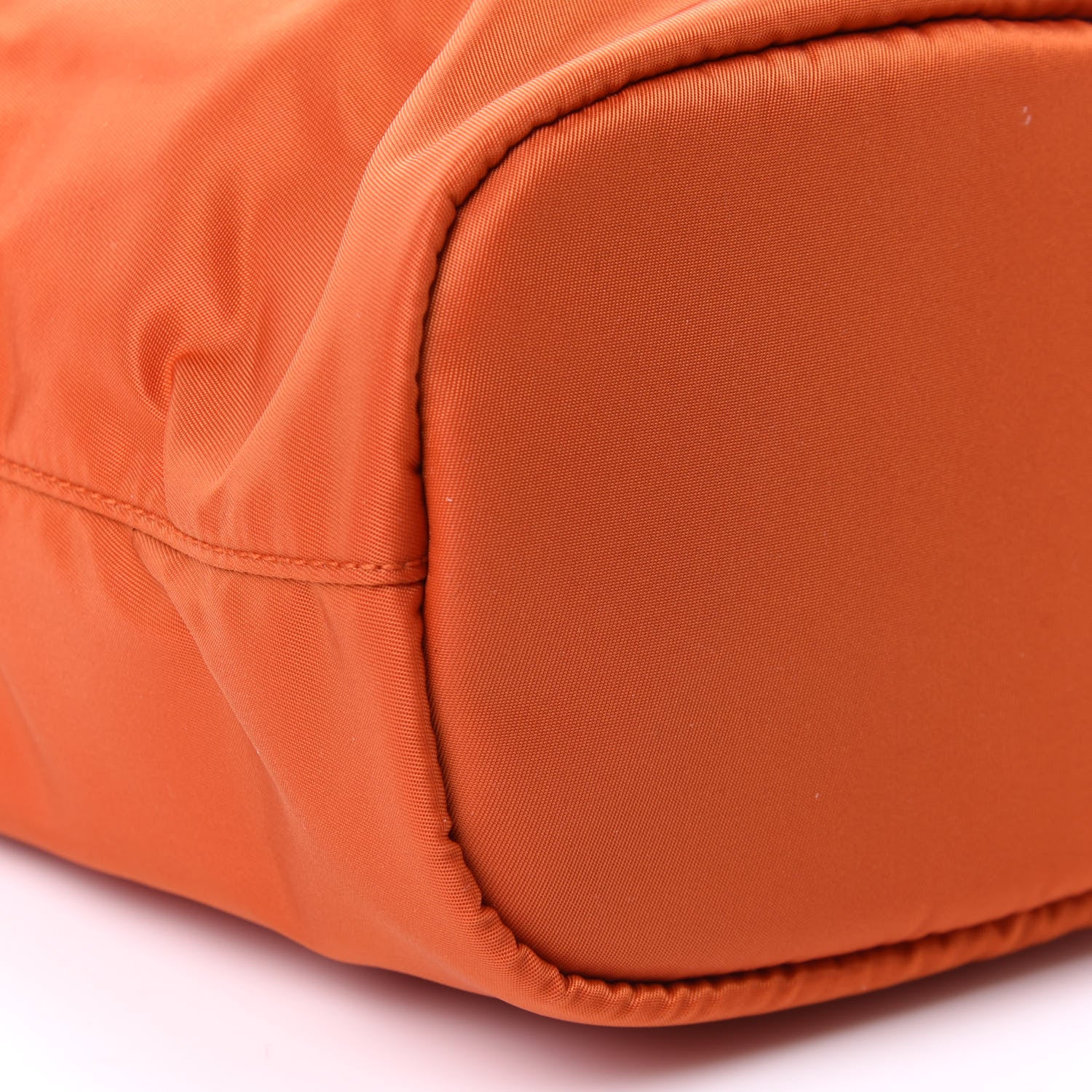 Prada Saffiano Tessuto Nylon Bucket Wristlet Orange 9 of 10