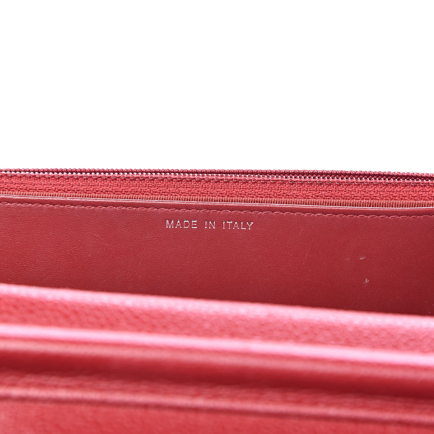 Caviar Quilted Wallet on Chain WOC Red