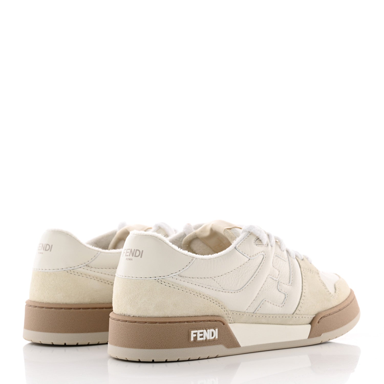 Fendi Suede Vitello Fendi Match Low Top Sneakers 40 Ice Fendi White 4 of 13