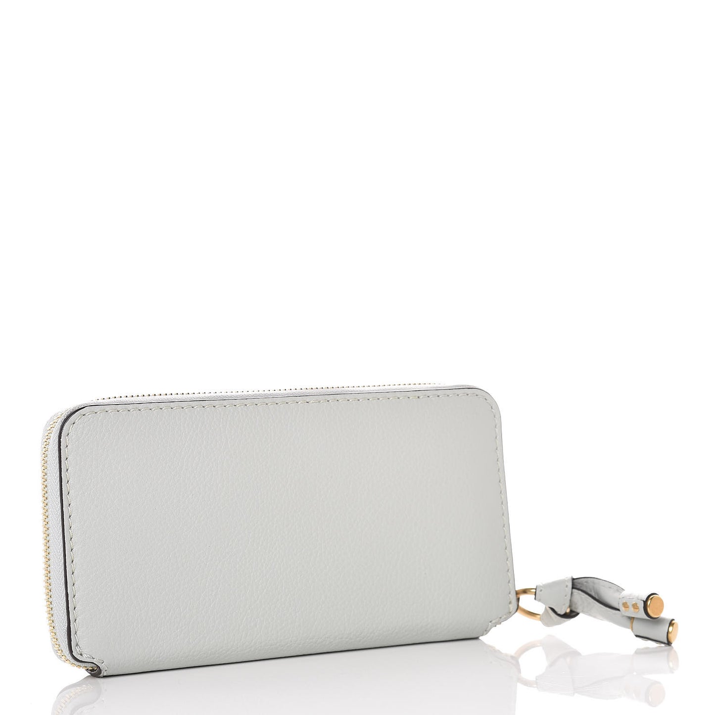 Calfskin Marcie Long Zip Around Wallet Airy Grey