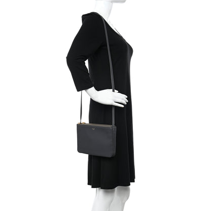 Celine Lambskin Small Trio Crossbody Bag Medium Grey 2 of 11