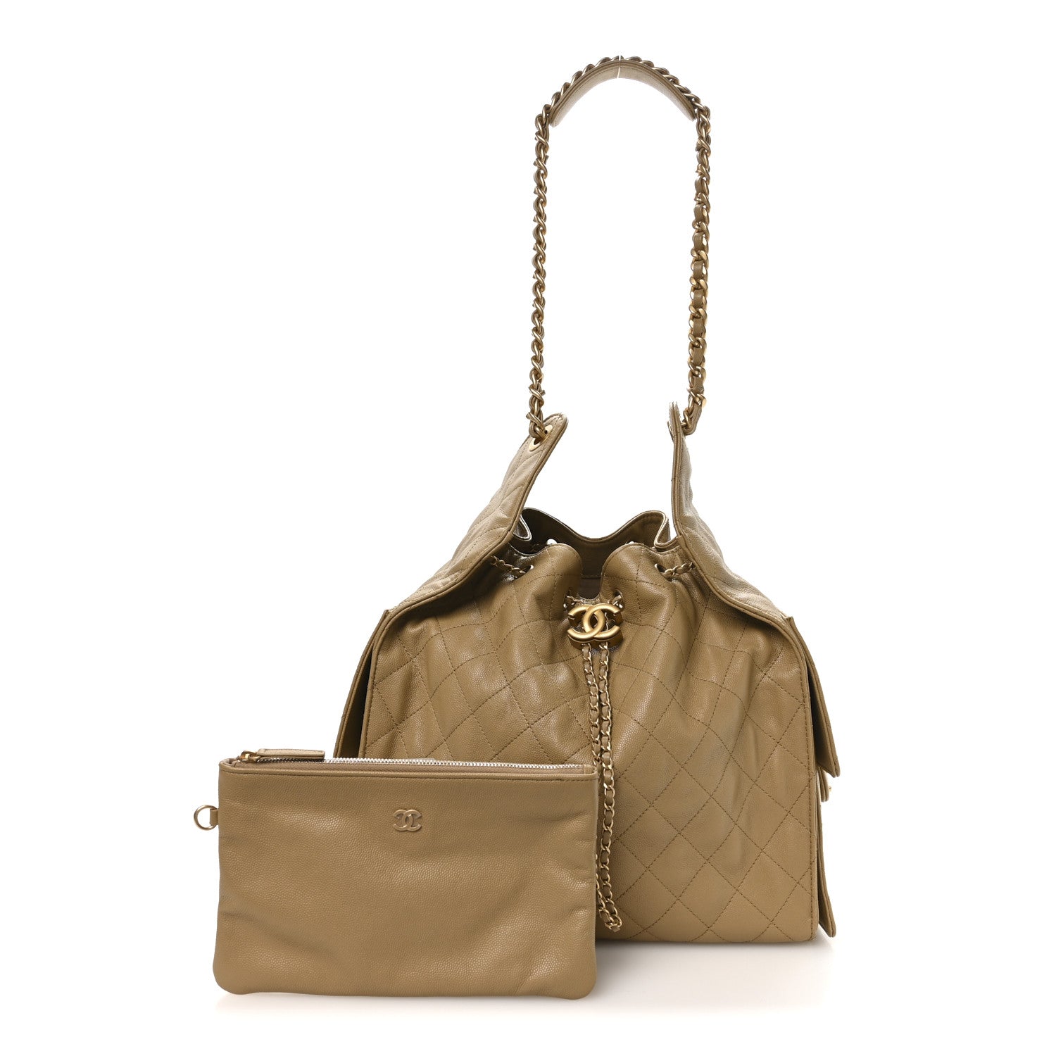 Chanel Caviar Quilted Medium Chanel 25 Handbag Dark Beige 3 of 12