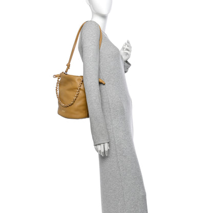 Loewe Mellow Nappa Lambskin Flamenco Bucket Bag Sahara 2 of 9