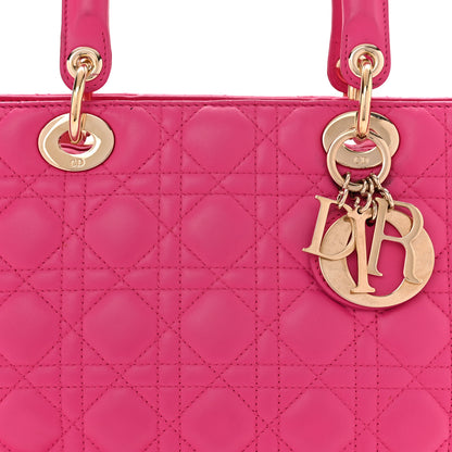 Christian Dior Lambskin Cannage Large Lady Dior Fuchsia 8 of 10