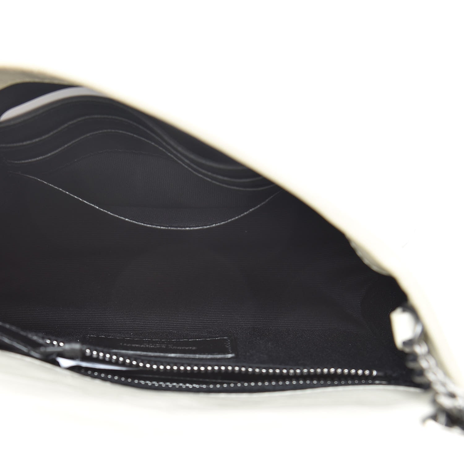 Saint Laurent Crinkled Calfskin Matelasse Monogram Niki Chain Wallet Crema Soft 5 of 11