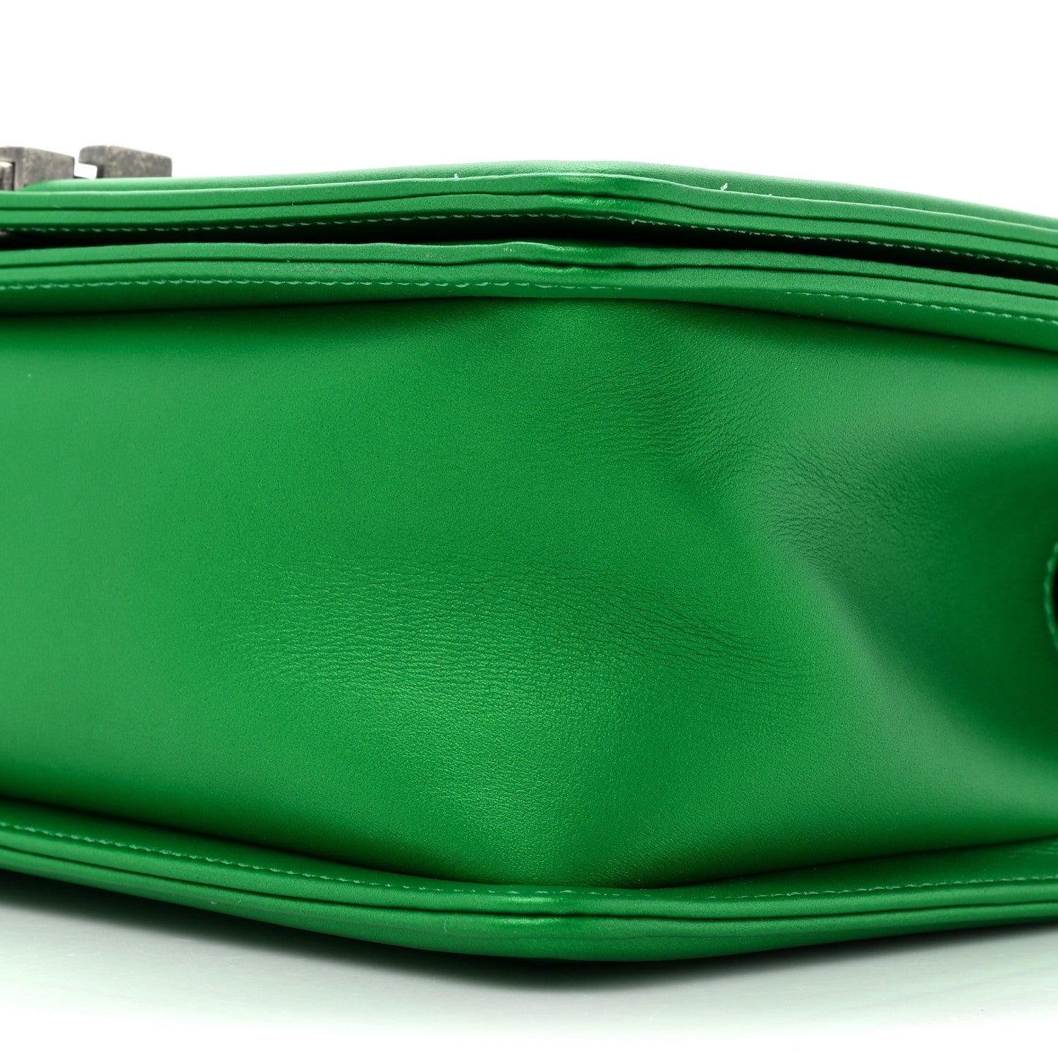Chanel Metallic Calfskin Quilted Medium Boy Flap Green 9 of 10