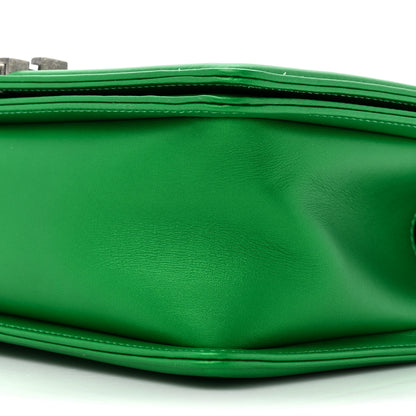 Chanel Metallic Calfskin Quilted Medium Boy Flap Green 9 of 10