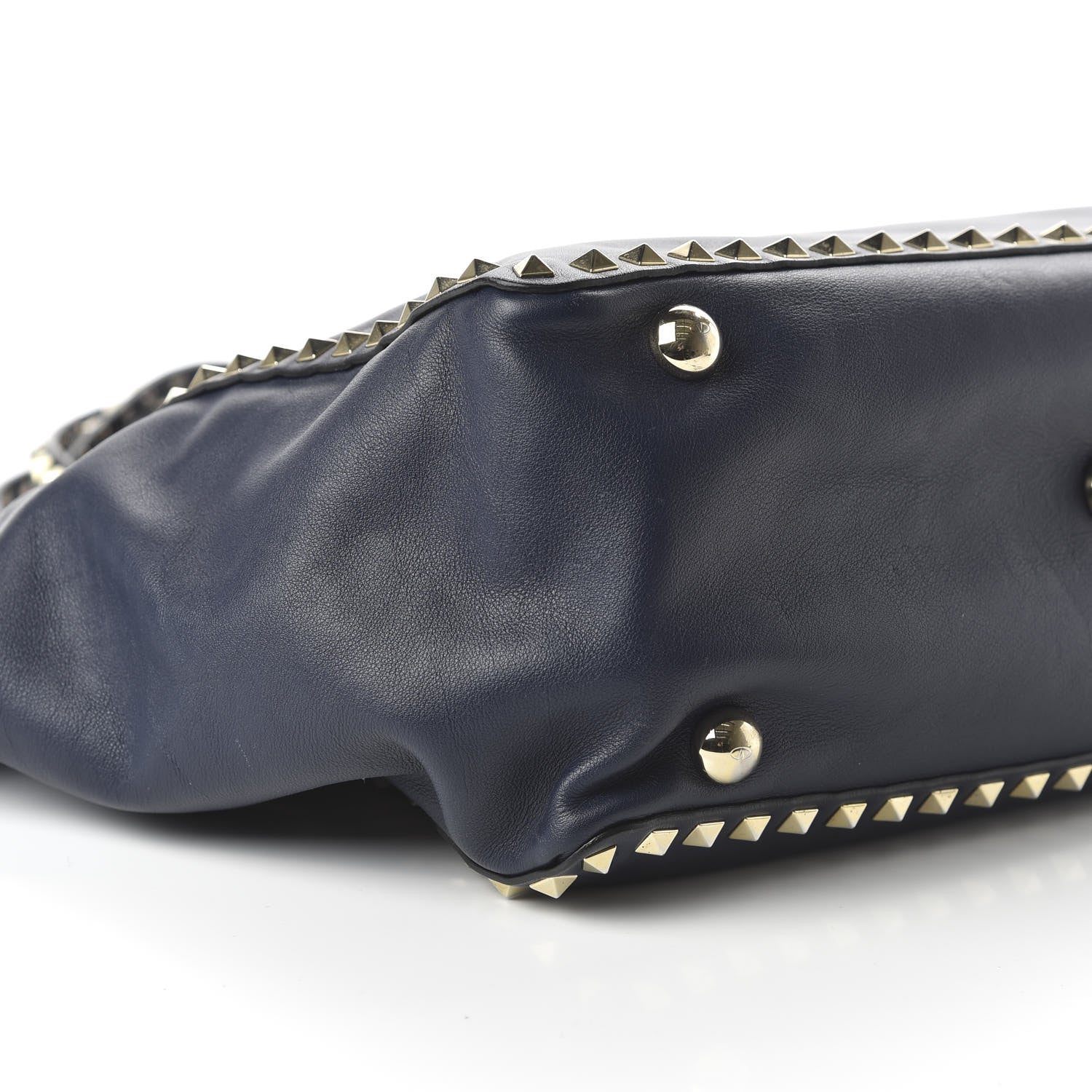 Valentino Garavani Vitello Medium Rockstud Tote Marine 7 of 10