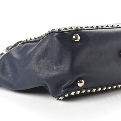 Valentino Garavani Vitello Medium Rockstud Tote Marine 7 of 10