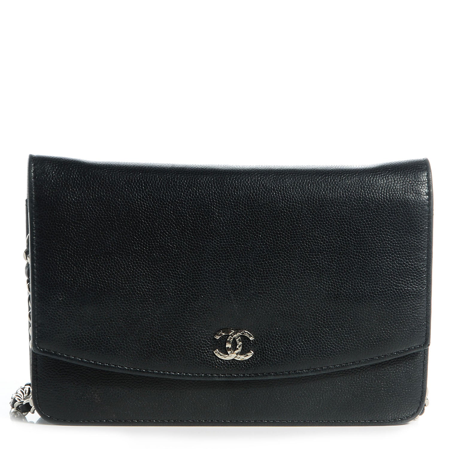 Chanel Caviar Sevruga Wallet On Chain WOC Black 1 of 8