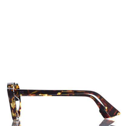 Christian Dior Square Mirrored Abstract Sunglasses Spotted Havana Purple 3 of 8