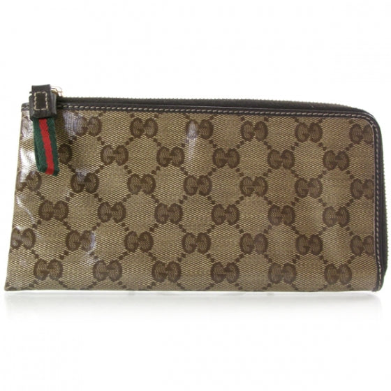Gucci Crystal Monogram Zip Around Wallet 1 of 9